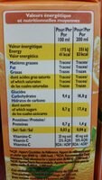 100 % jus d'orange - Tableau nutritionnel - fr