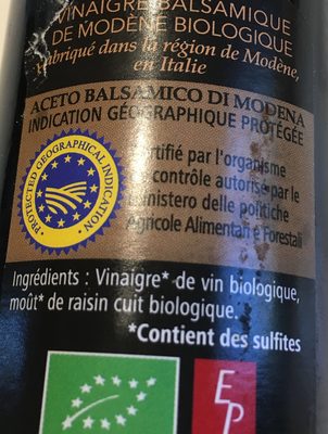 Vinaigre Balsamique De Modene (250 ML) - Ingrédients