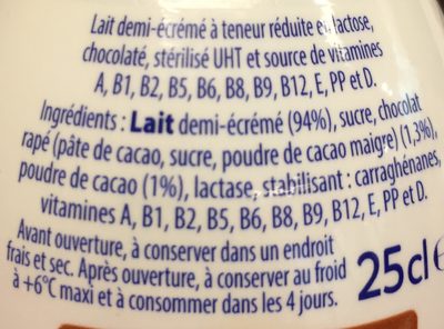 Viva chocolat  25cl - Ingrédients - fr