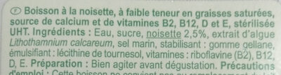 Noisette végétal - Ingrédients - fr