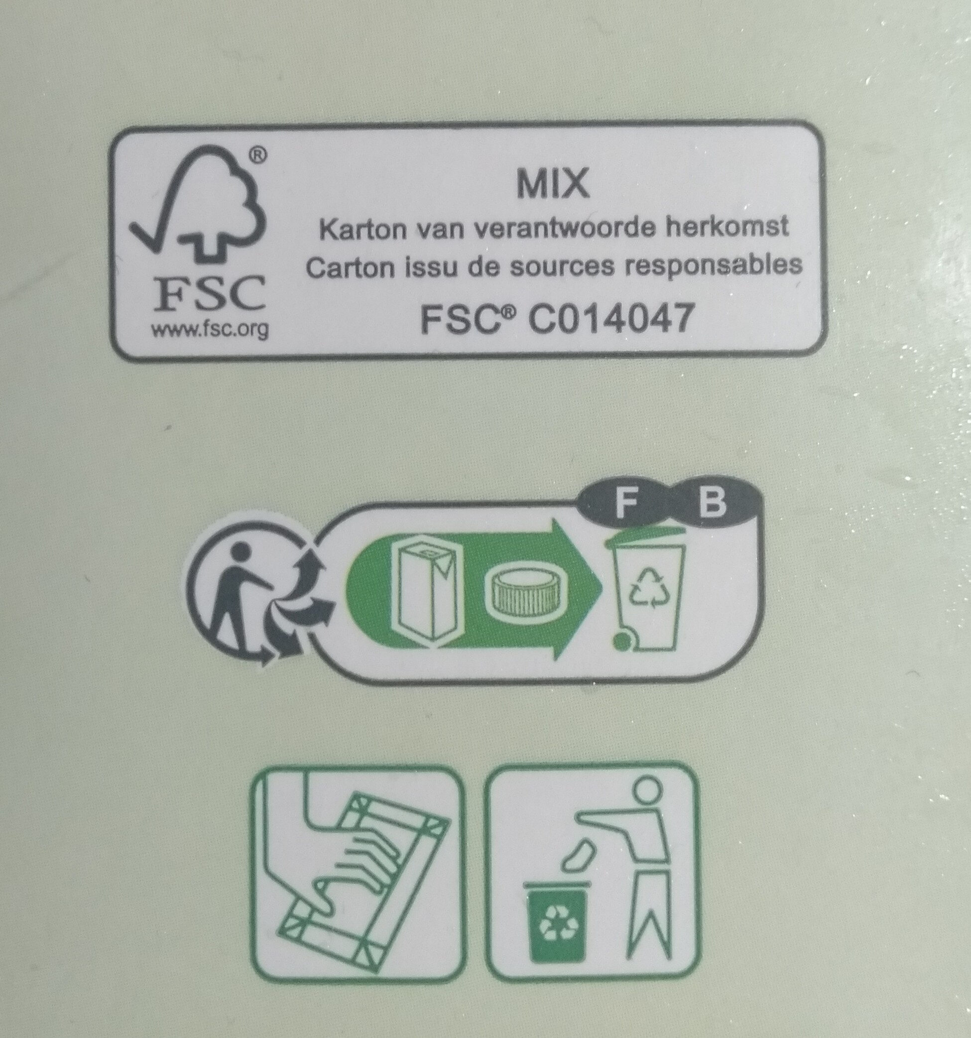 Noisette végétal - Instruction de recyclage et/ou informations d'emballage - fr