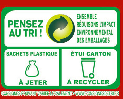 MOUSLINE Purée Nature, 4 sachets pour 4 personnes (4x130g) - Instruction de recyclage et/ou informations d'emballage - fr